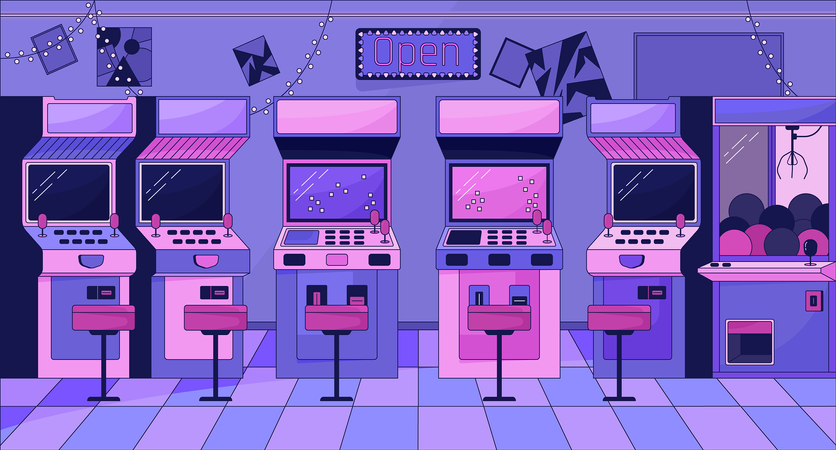 Arcade machines  Illustration