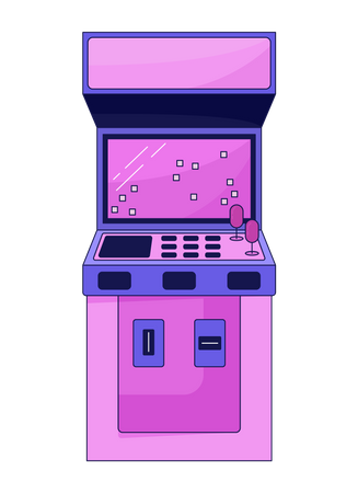 Arcade video game machine  イラスト