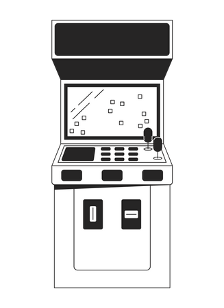 Arcade video game machine  Illustration