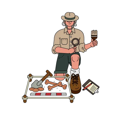 Archaeologist  Illustration