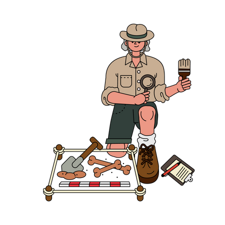 Archäologe  Illustration
