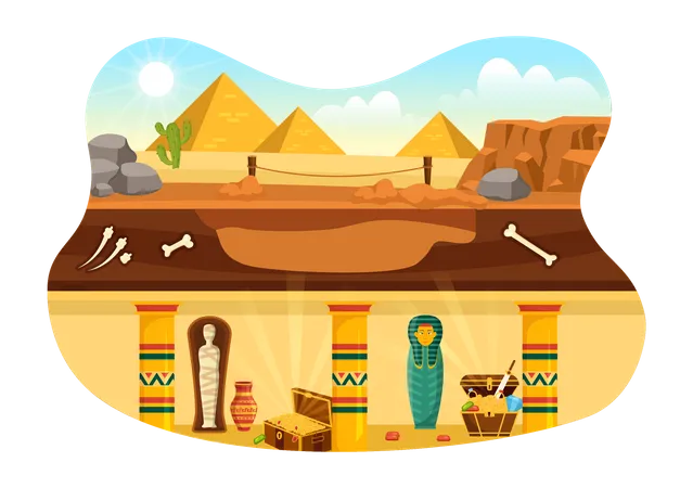 Archeology site  Illustration