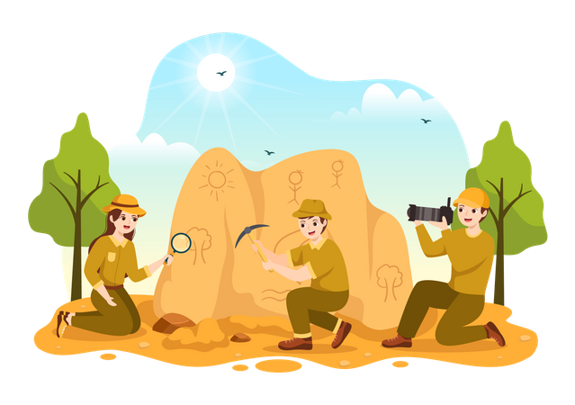 Archeology site  Illustration