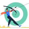 aiming target illustration