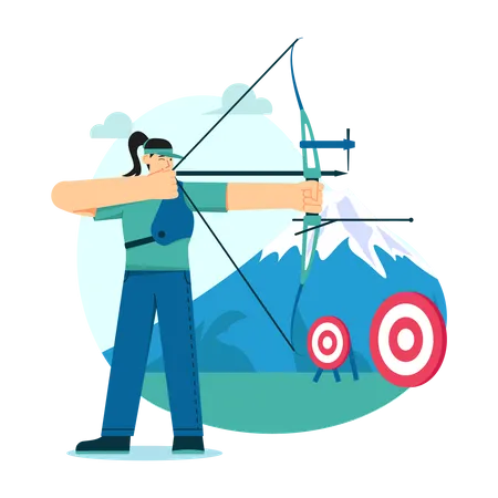 Archery Competition  Illustration