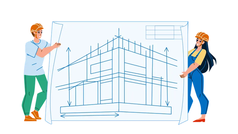 Architectural Project Develop Engineers  Illustration