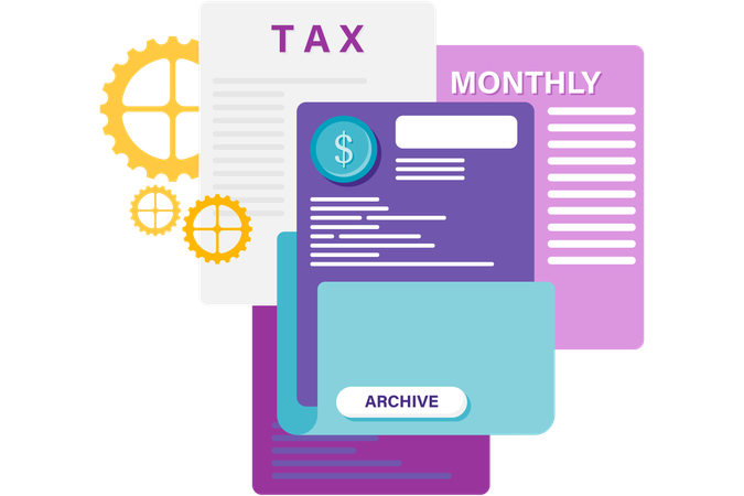 Archivage des documents financiers  Illustration