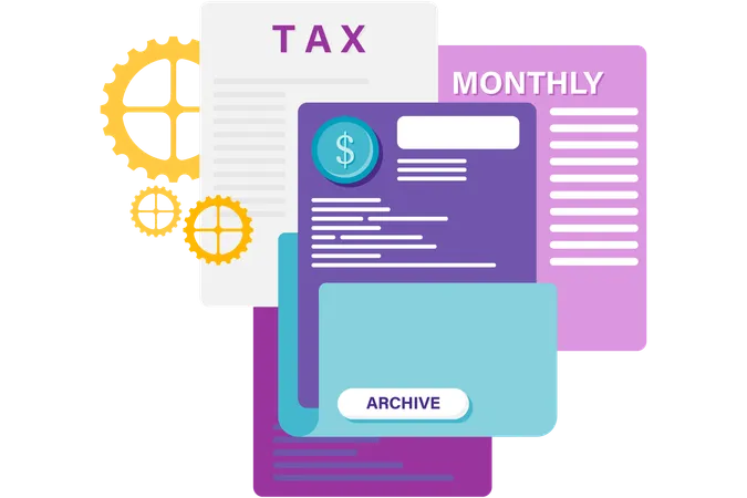 Archivage des documents financiers  Illustration