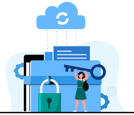 Seguridad de datos de archivos  Ilustración