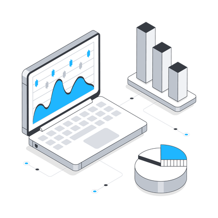 Area Chart and pie chart  Illustration