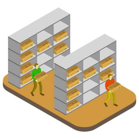 Área de estoque  Ilustração