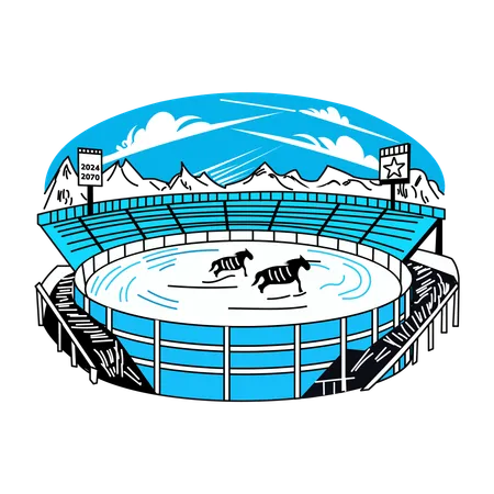 Arena de rodeo  Ilustración