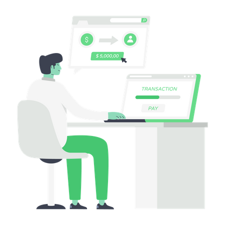 Argent sur Internet  Illustration
