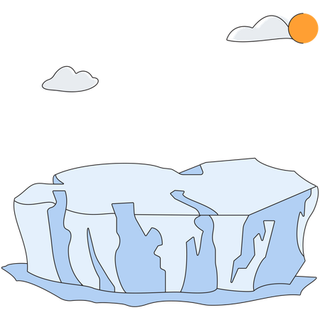 아르헨티나 - 페리토 모레노 빙하  일러스트레이션