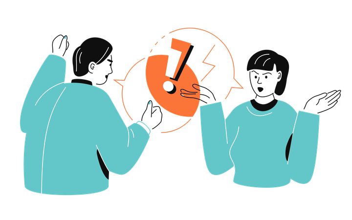 Argue with an opponent  Illustration