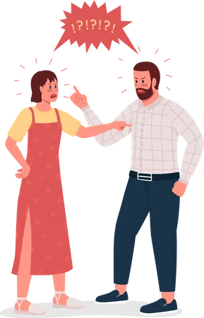 Arguing couple  Illustration