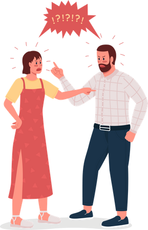 Arguing couple  Illustration