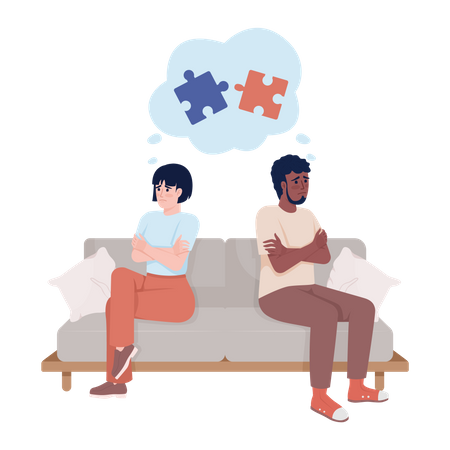 Arguing couple  Illustration