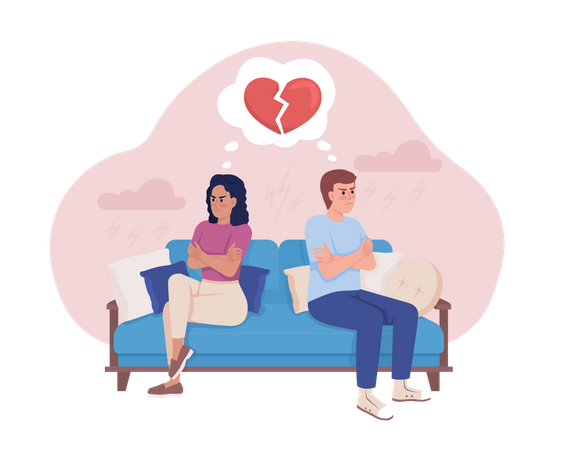 Arguing couple  Illustration