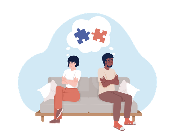 Arguing couple  Illustration