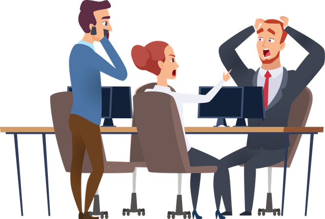 Argument between employees  Illustration