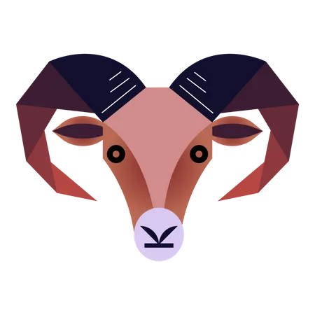 Aries head  Illustration