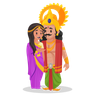 illustrations of queen draupadi