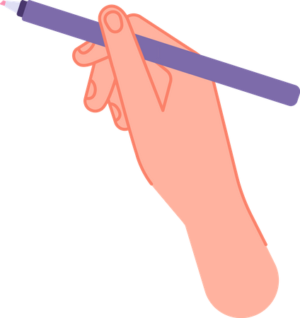 Arm hält Bleistift  Illustration