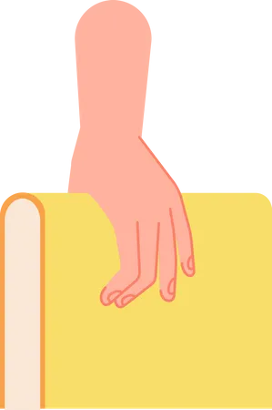 Arm holding book Illustration
