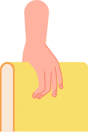 Arm holding book  Illustration