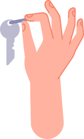 Arm holding key Illustration
