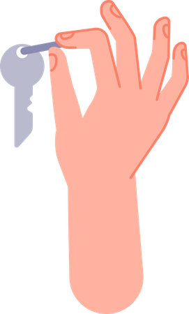 Arm holding key  イラスト