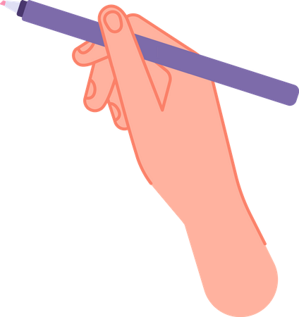 Arm holding pencil Illustration
