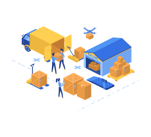 Armazém logístico  Ilustração