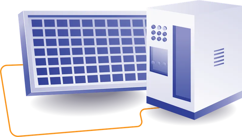 Armazenamento de energia do painel solar  Illustration