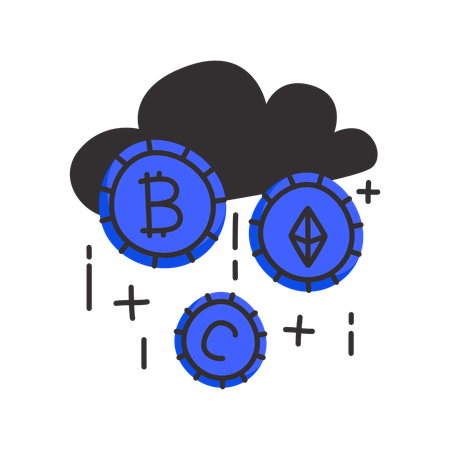 Armazenamento em nuvem de criptomoedas  Illustration