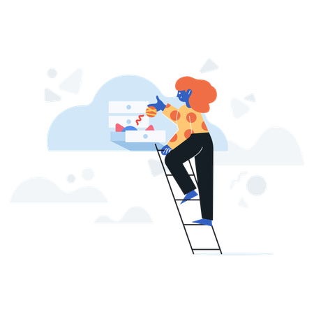 Armazenamento em nuvem e acesso a dados  Ilustração