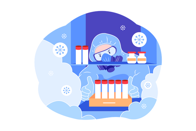 Armazenamento refrigerado para vacinação  Illustration