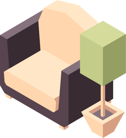 Armchair With Light  Illustration