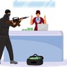 armed robbery illustration svg