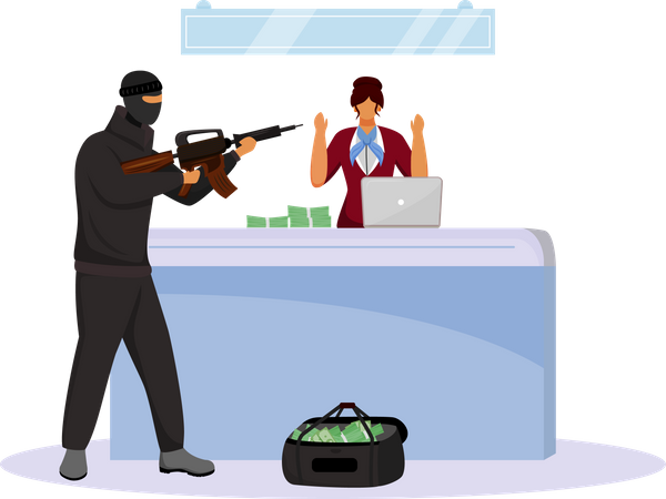 Armed robbery  Illustration