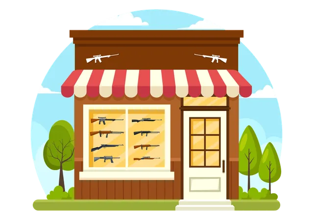 Tienda de armas  Ilustración