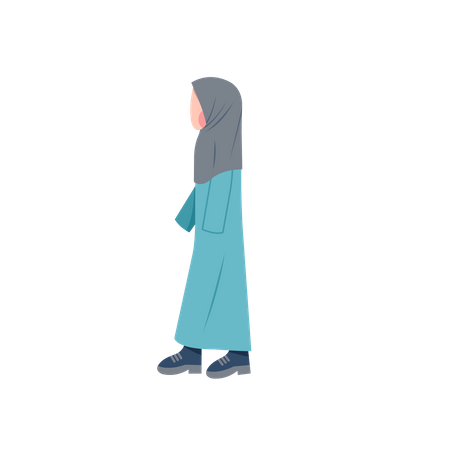 Armless Disabled Muslim Woman  Illustration