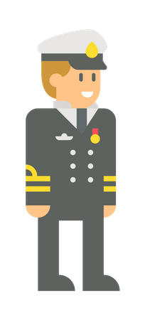 Army Officer Illustration