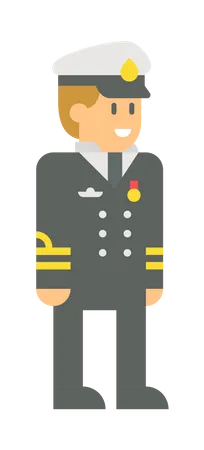 Army Officer Illustration