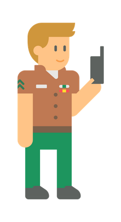 Army soldier  Illustration