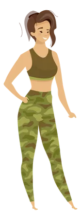 Army Woman  Illustration