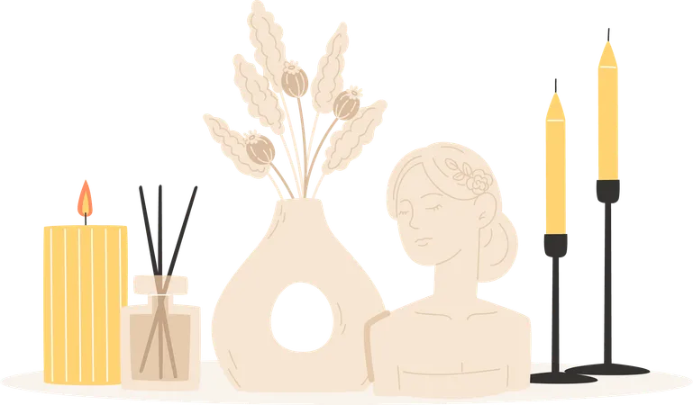 Decoração de aromaterapia  Ilustração