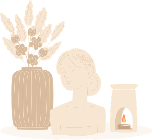 Decoração de aromaterapia  Ilustração