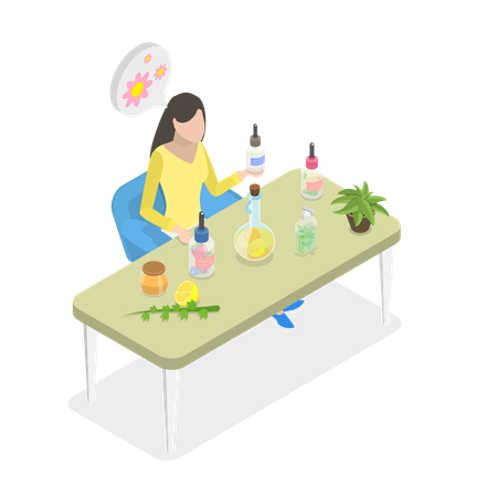 Aromatherapy and Relaxation Oils  イラスト
